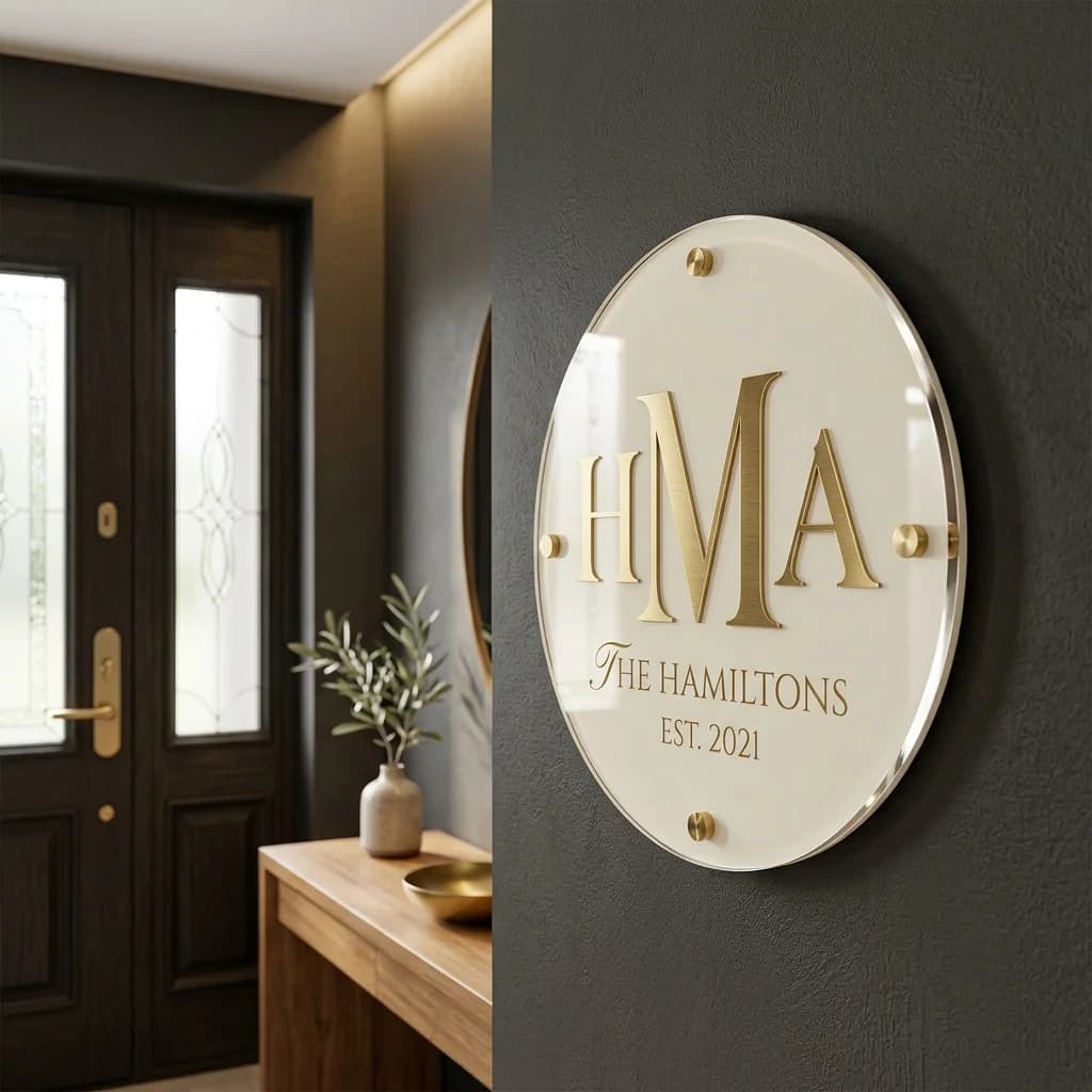 Acrylic Monogram Nameplate