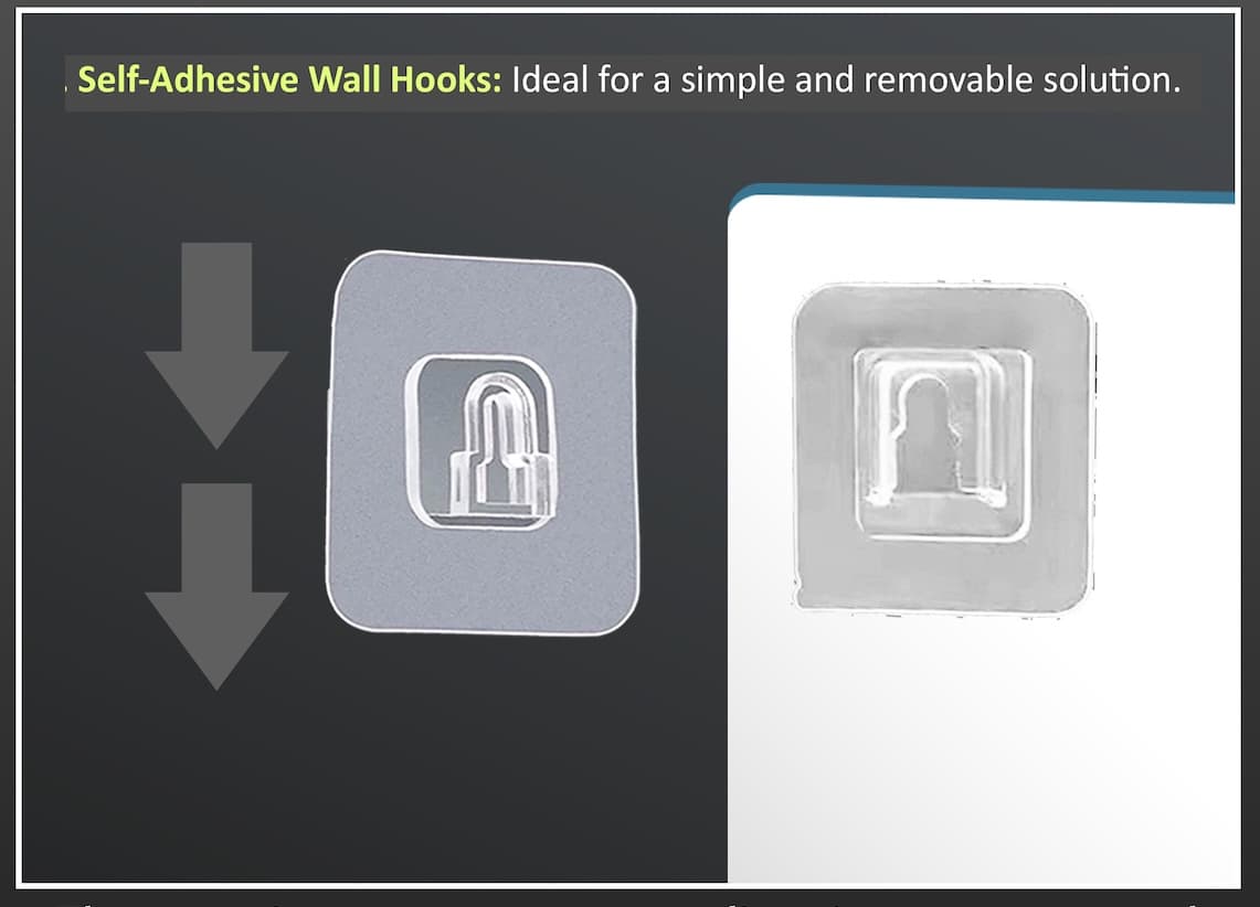 Self Adhesive (Male/Female) Wall Hooks - Image 1