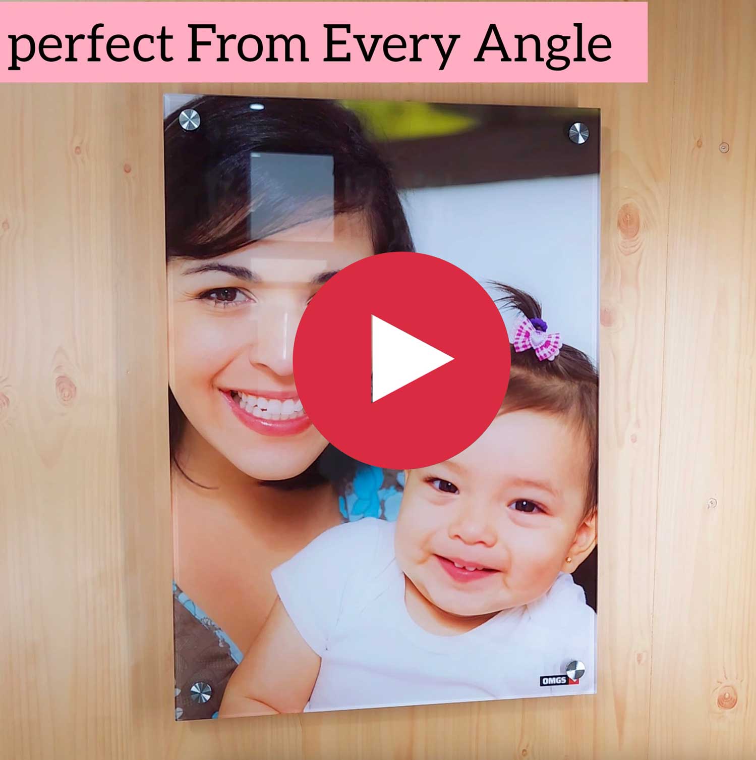 Square White Acrylic Photo Frame - Image 1