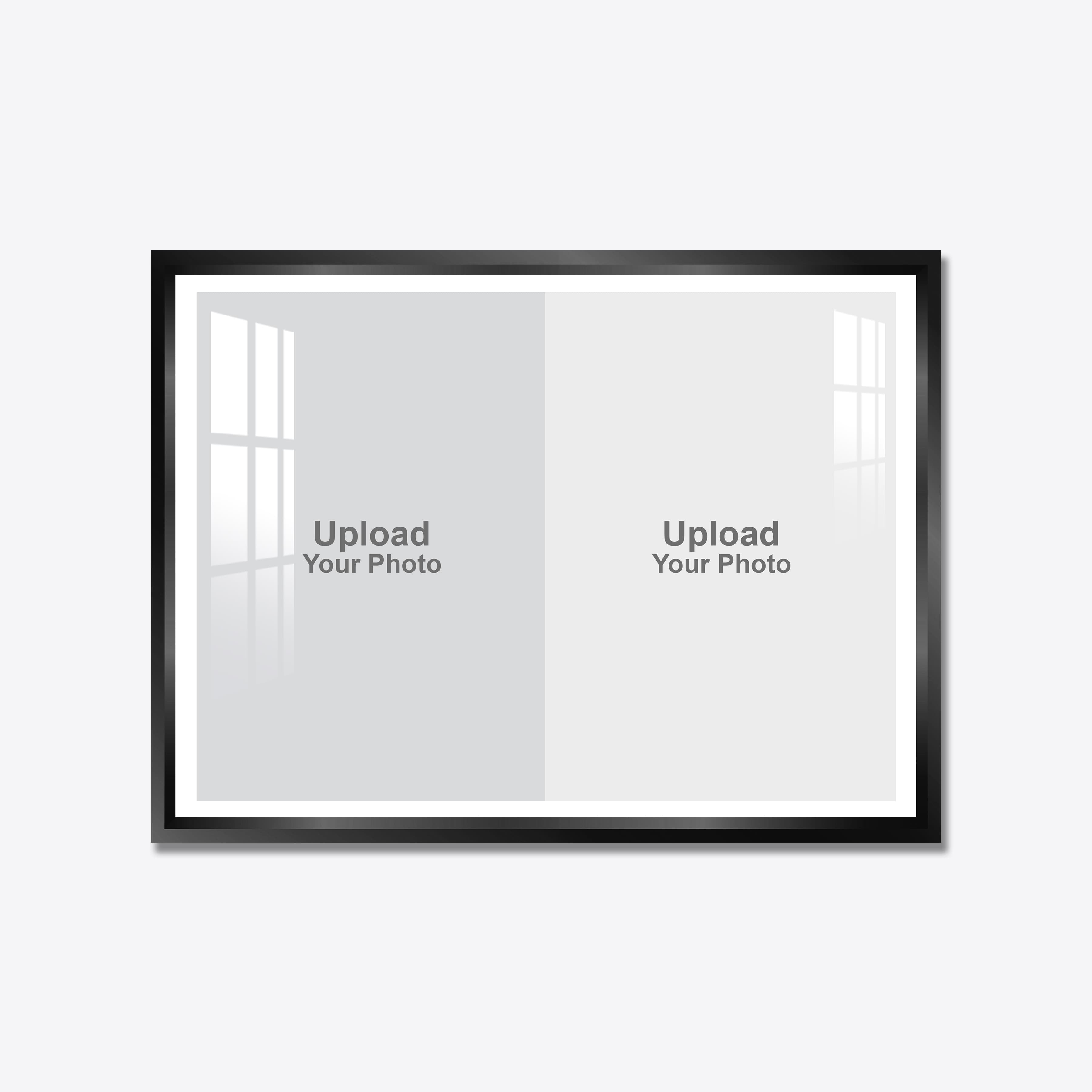 Acrylic Photo Aluminum Frame Dual Border Square - Image 1