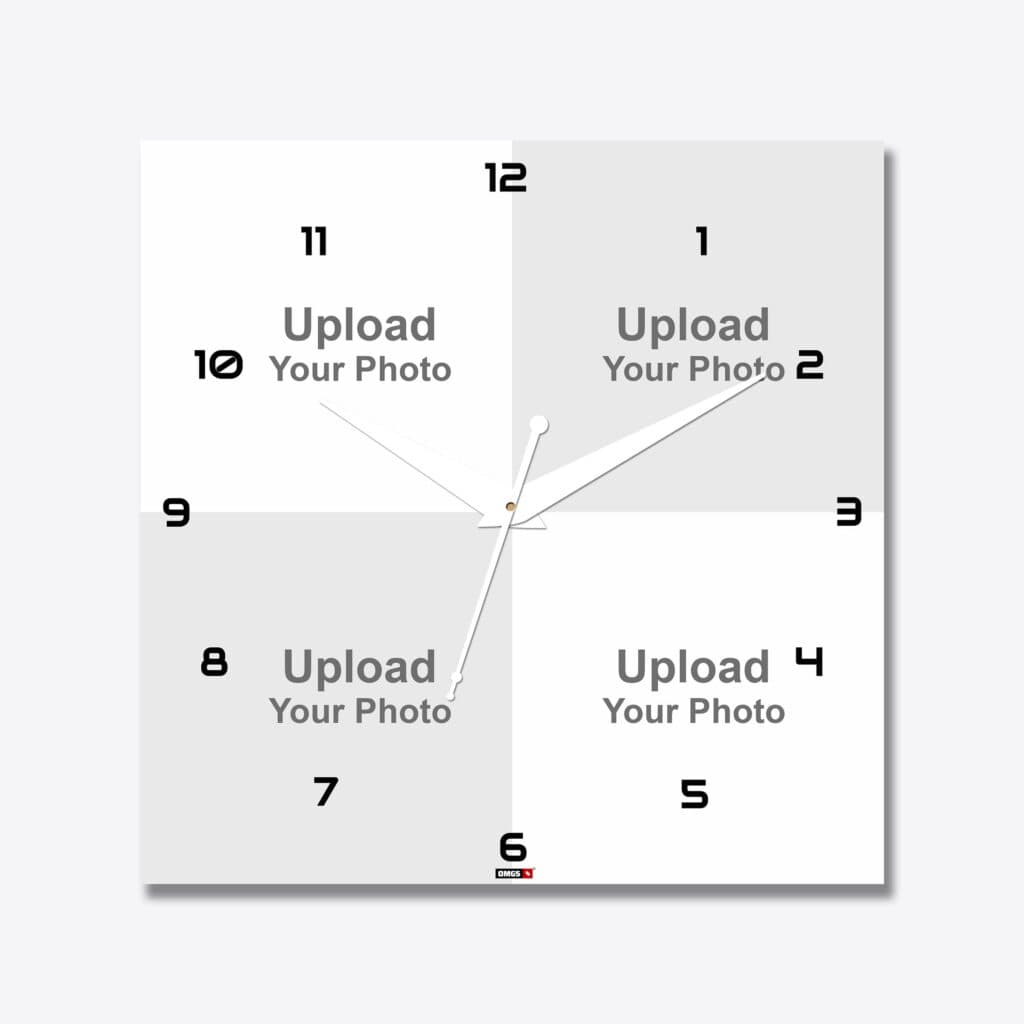 4 Pics Acrylic Photo Clock - Image 1